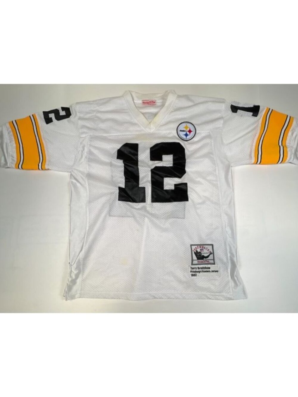 Mitchell & Ness Men L White Terry Bradshaw Pittsburgh Steelers 1982 Jersey NFL